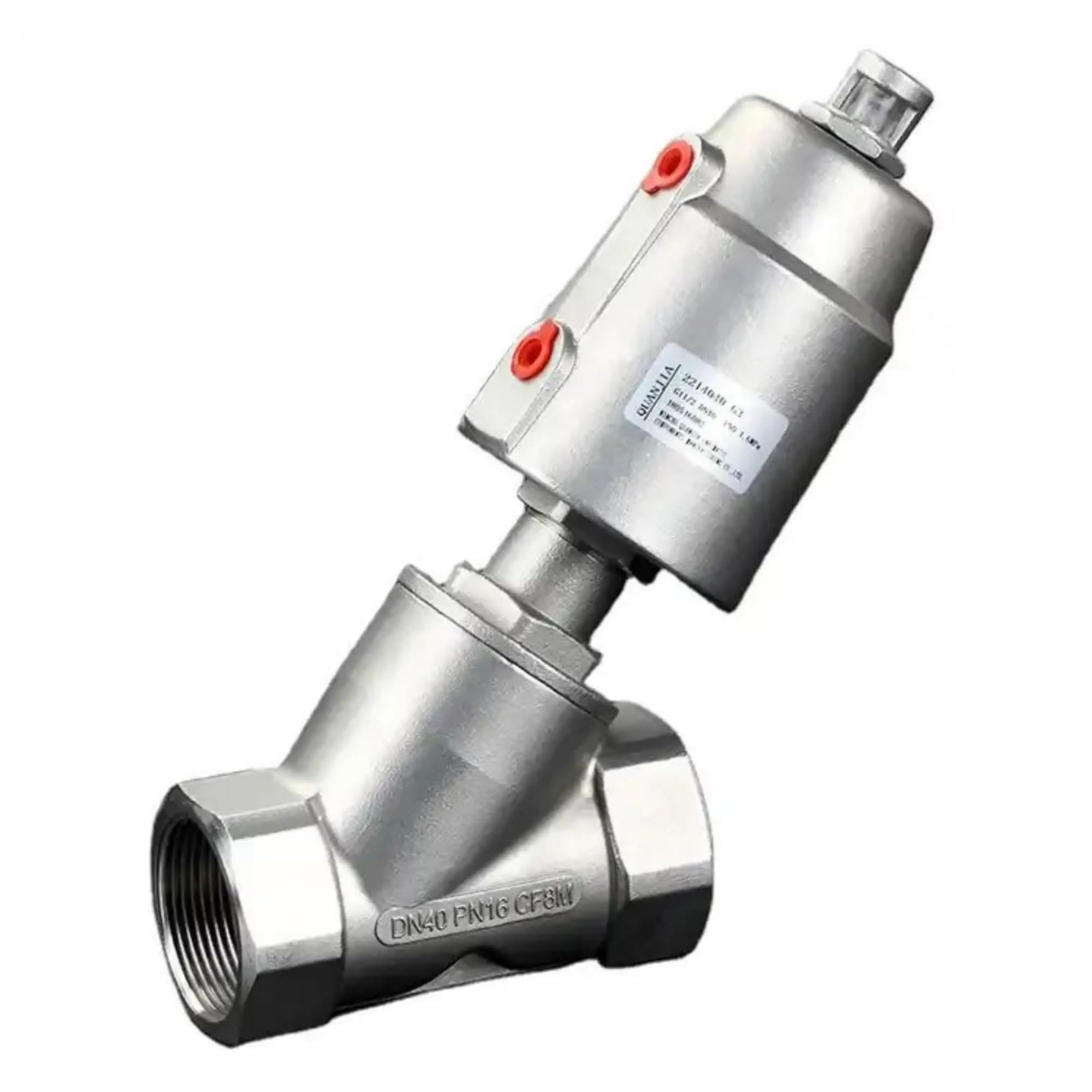 NYRXRYTCA DN32 304 Stainless Steelic Seat Valve 16bar for Steam Gas Oil Normally Closed Angle Seat Valveic