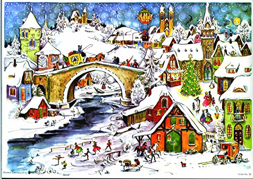 Télécharger Calendrier de l'Avent 24 portes 297 x 210 mm – Richard Sellmer Verlag RS 785 Village enneig livre En ligne