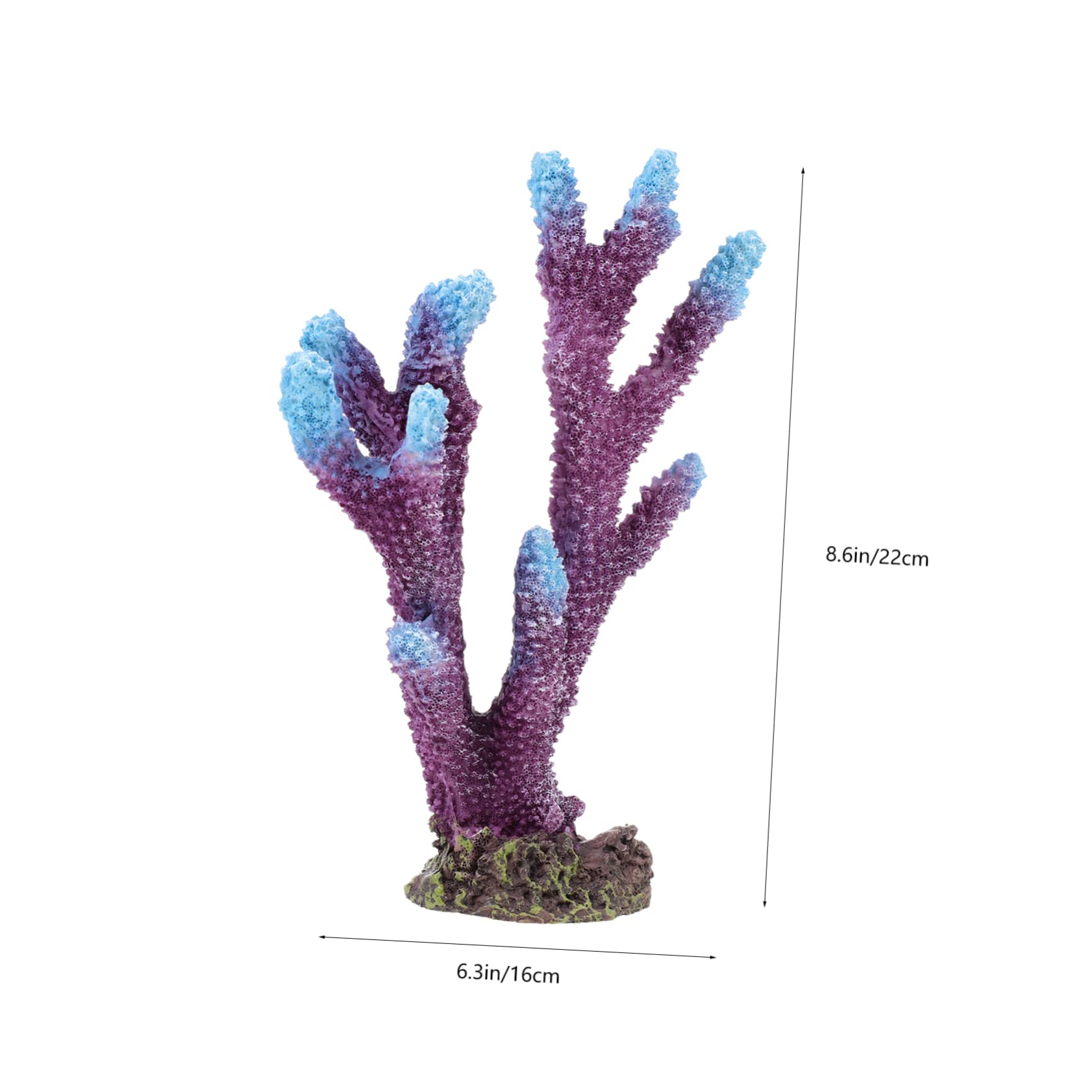 COLLBATH Adornos Falsos De Coral Decoración De Roca Plantas Artificiales Acuario