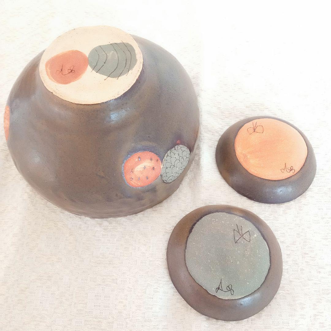 希少未使用♡かわいい伊藤みほ陶器深鉢小皿2枚セット作家