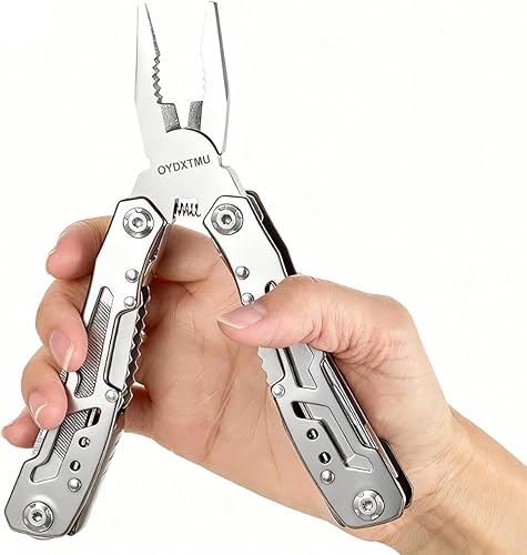 Miniatura 7 de Mini alicates multiherramienta 25 en 1 para exteriores, equipo EDC portátil con bloqueo de seguridad, funda de nailon, utilidad todo en uno