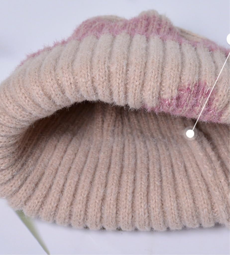 Mützen Winter Mützen Wintermütze Mit Krempe, Dicke Fleece-Strickmütze, Visier, Beanie-Mütze, Totenkopf-Skimütze, Uhrenmütze, Slouchy-Beanie-Mütze, Unisex Wintermütze (Color : A, Size : One Size)