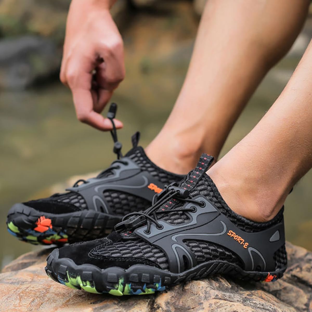 Scarpe da Scoglio Uomo Antiscivolo Scarpe da Immersione Piedi Nudi Resistenti Asciugatura Rapida per Viaggio Spiaggia Nuoto Yoga