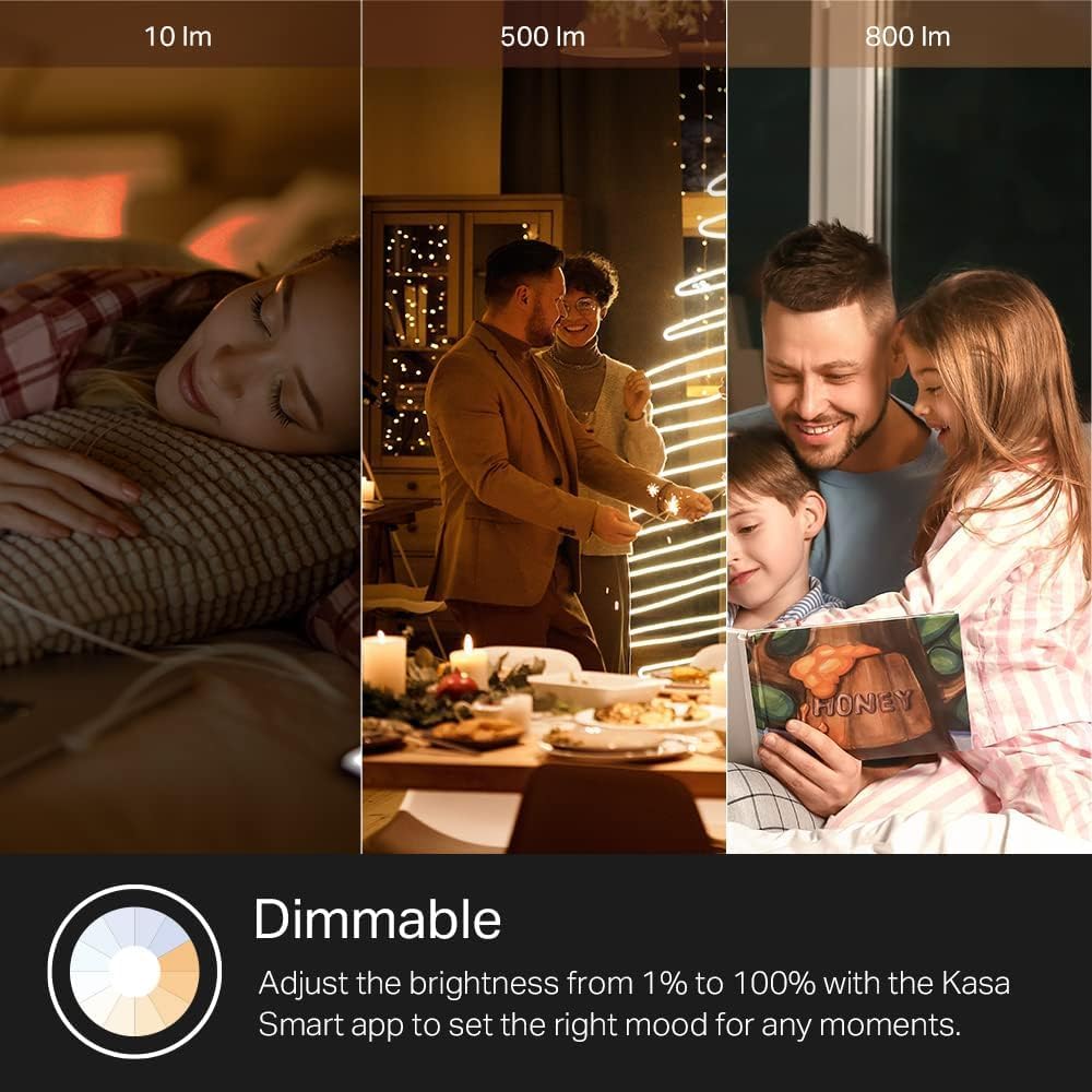 AlexaGoogle Kasa Multicolor Smart Bulbs: WiFi-Enabled, Dimmable & Compatible with Alexa/Google Home Dimmable 16 million colors and warm to cool whites(2500K-6500K), E26 A19 base. Explore endless lighting possibilities to create your favorite light effects for every scene you need. The Kasa app contains not only all the feature you expect from TP-Link.. Kasa Multicolor Smart Bulbs: WiFi-Enabled, Dimmable & Compatible with Alexa/Google Home