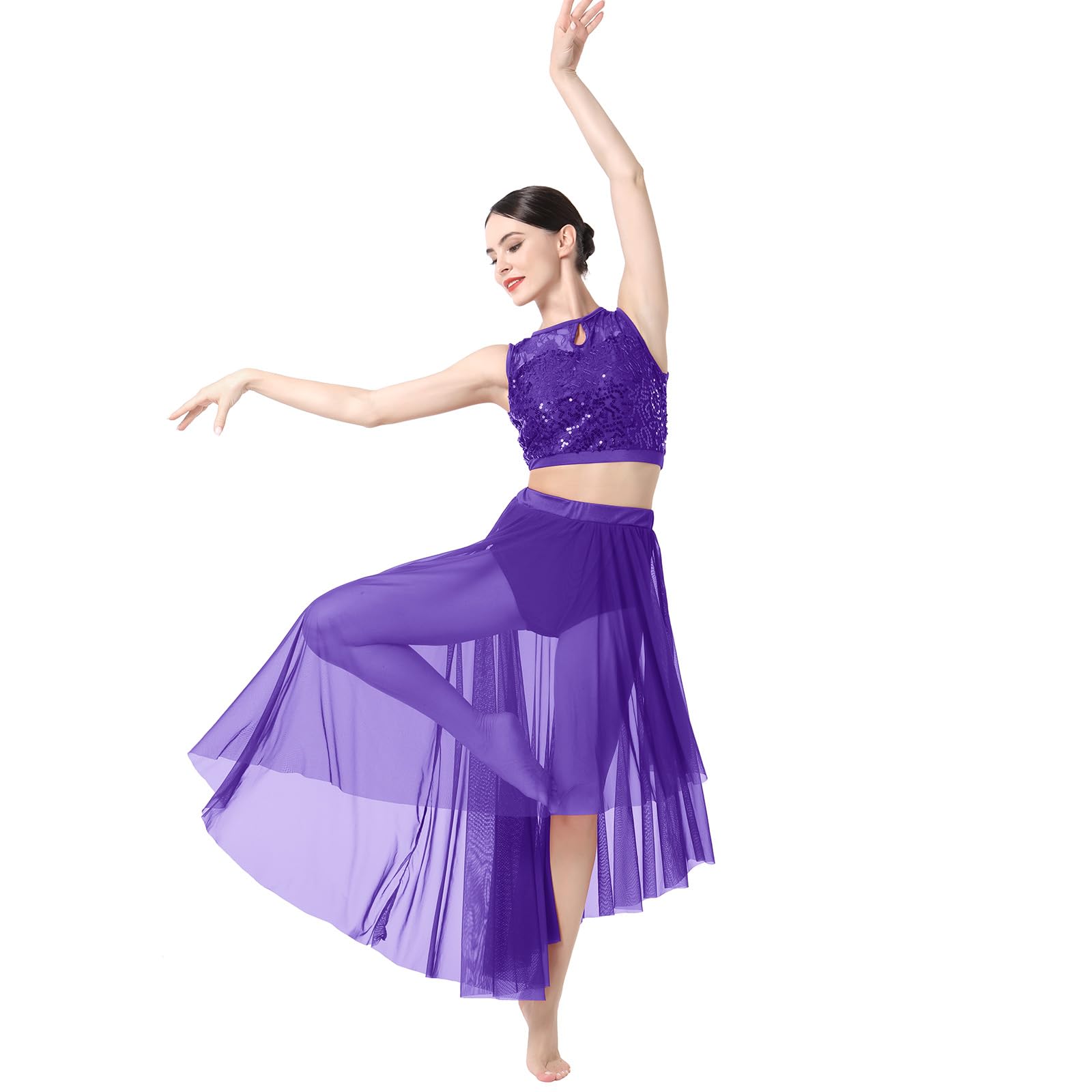 Samsøe Samsøe ODASDO Costume De Danse Lyrique à Paillettes à Manches Longues En Tulle Fluide Robe Longue Moderne Contemporaine, Bleu Roi Samsøe Samsøe -- Homme