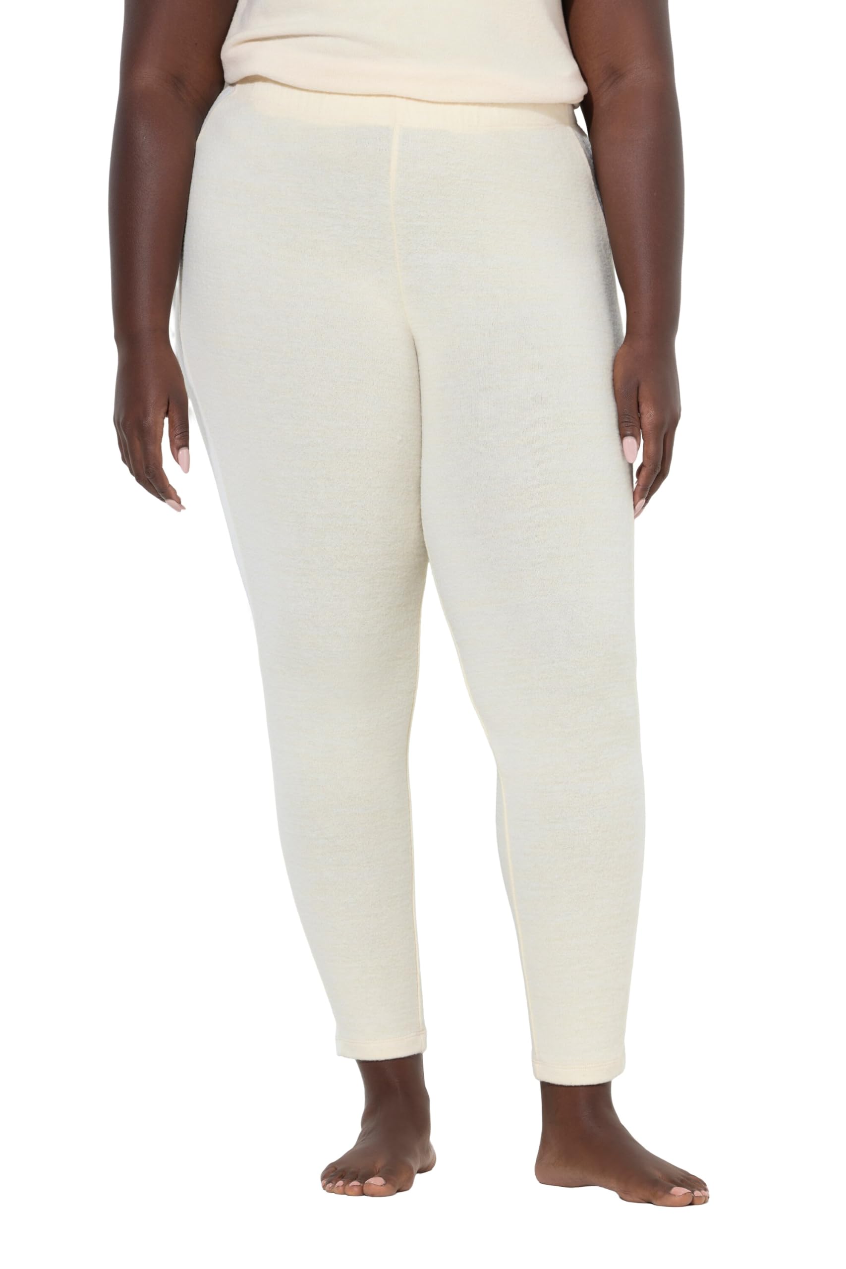 Ulla Popken Damen große Größen Übergrößen Plus Size Loungewear-Leggings, Seitenstreifen, Elastikbund 810335