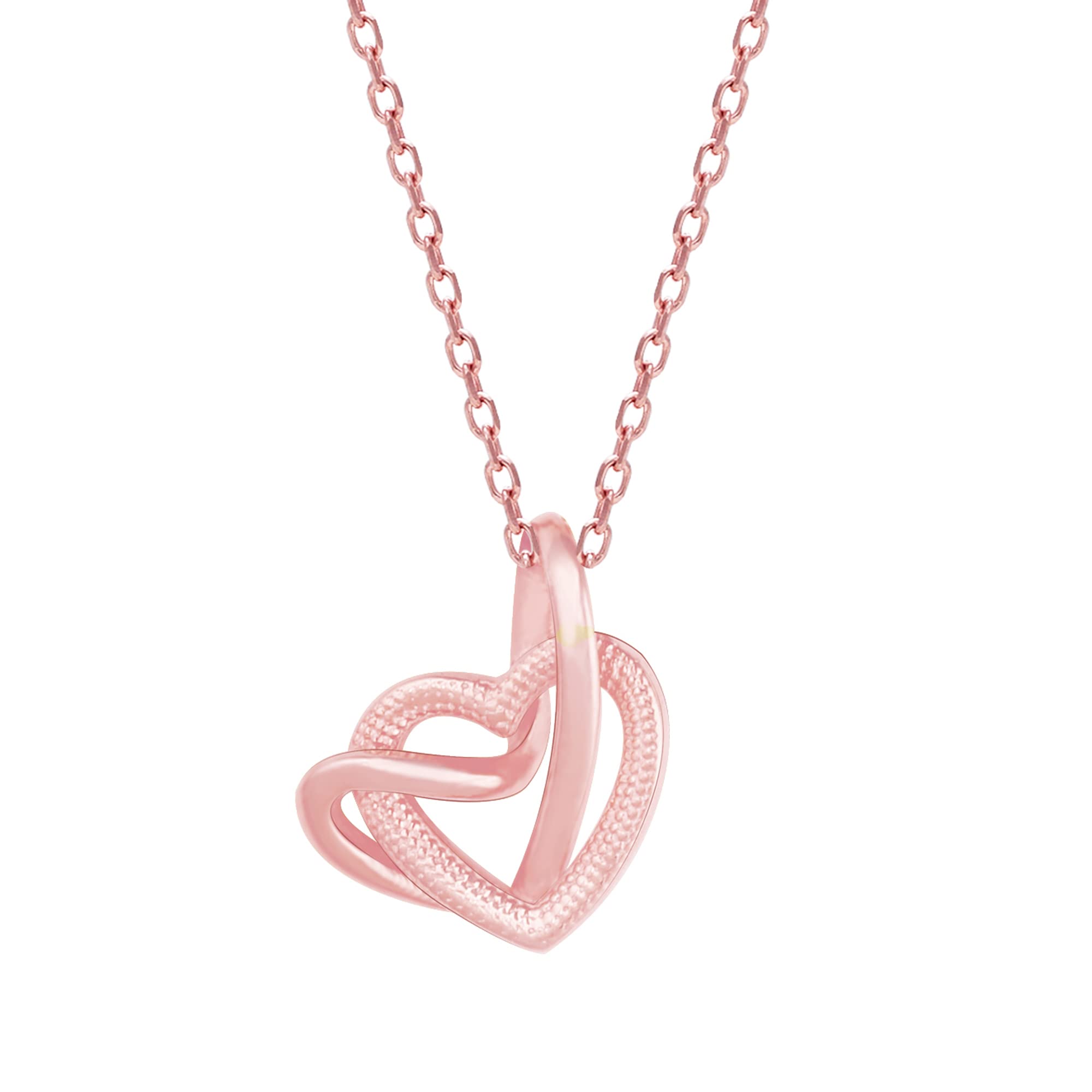 GIVA 925 Silver Rosegold Double Trouble Heart Pendant With Link Chain | Gifts for Girlfriend, Gifts for Women and Girls |With Certificate of Authenticity and 925 Stamp | 6 Month Warranty* (B0BBW54Z54) Amazon Price History, Amazon Price Tracker