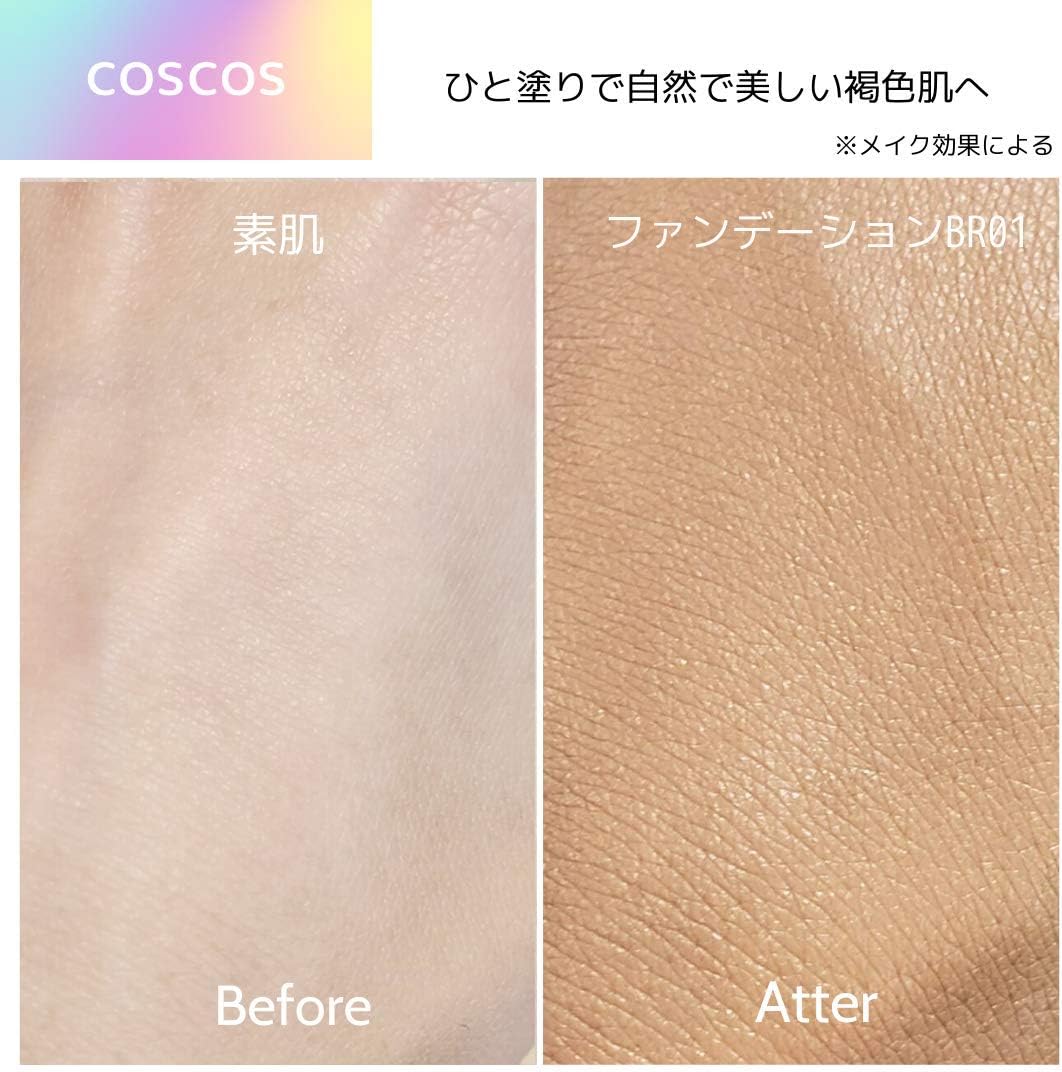 Amazon Coscos Hdファンデーション Br01 ブラウン オールインワン リキッド ファンデーション 褐色 キャラ メイク 日焼け 陶器肌 カバー力 毛穴レス ウォータープルーフ Cica成分配合 コスプレメイク コスコス Coscos リキッドファンデーション 通販