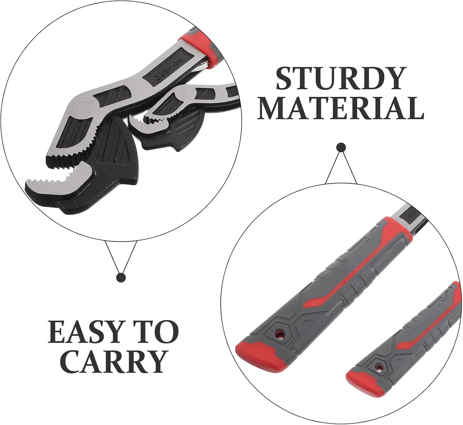 Self-Locking Adjustable Wrench Set, Multifunctional Spring Clamp and Pipeline Repair Tool, 8-Inch 12-Inch Ratchet Quick Maintenance Wrenches for Pipe and Equipment Use