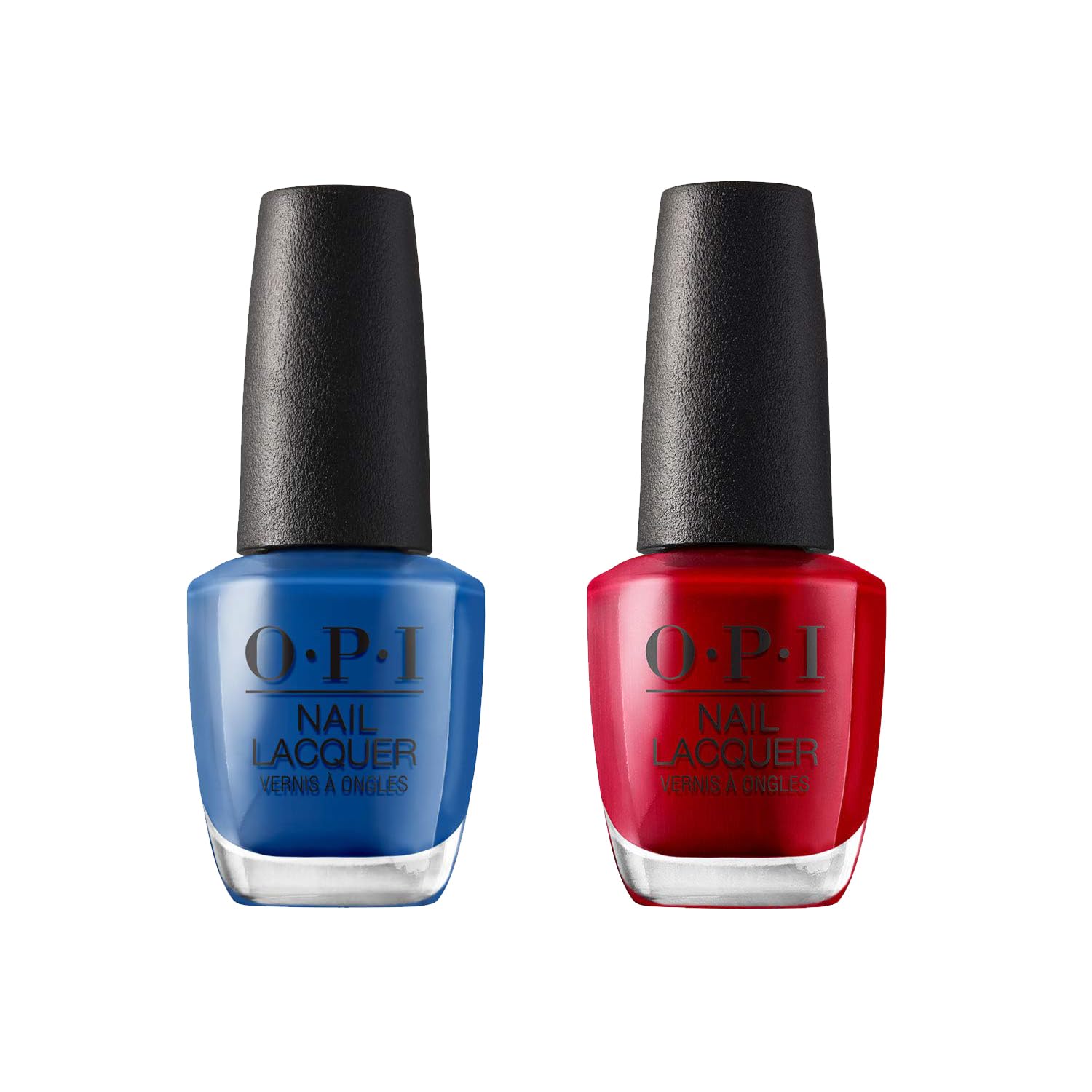 Bundle of OPI Nail Lacquer, Mi Casa Es Blue Casa + OPI Nail Lacquer, Red Hot Rio, Buffalo, 0.5 fl oz