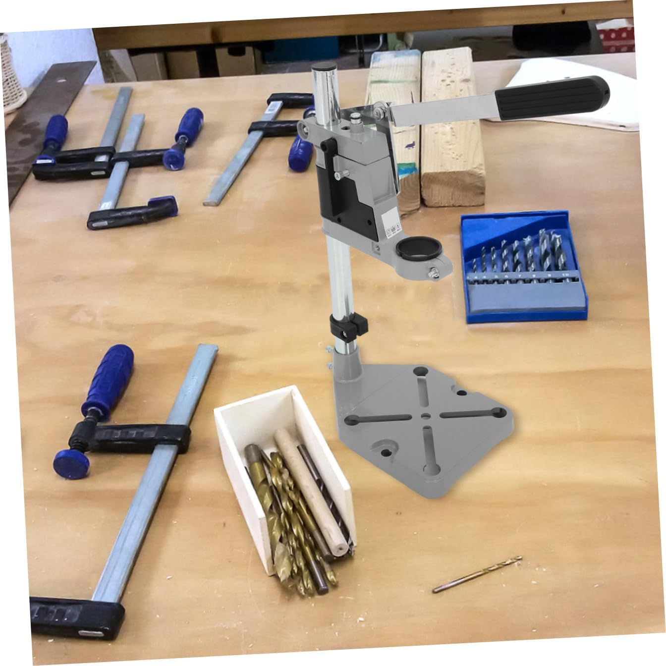 ABOOFAN Drill Press Stand for Hand Drill Compact Workstation Tool Holder with Stable Support for Efficient Work Various Applications