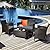 Goplus 4-Piece Rattan Patio Set, Outdoor/Indoor Wicker Conversation Set for Pool, Backyard, Lawn, Wicker Chairs and Sofa with Soft Cushion, Rattan Furniture with Tempered Glass Coffee Table