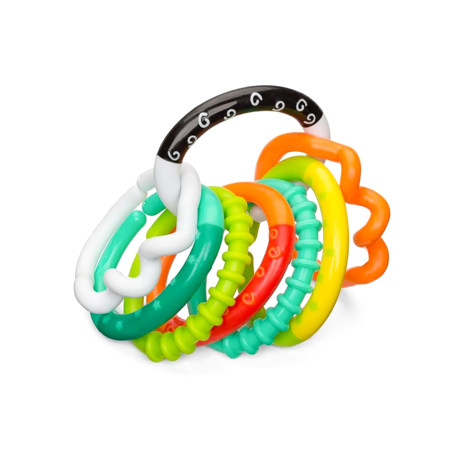 Infantino Textured Ring Links Baby Teetherbaby Teething Toy, Multicolor, Textured Ring Links, In206158, Large