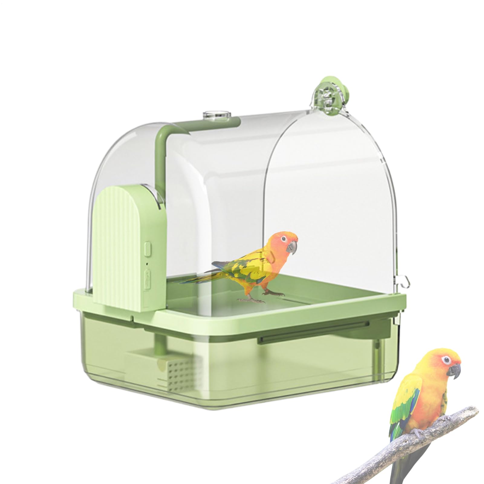 Cage de Bain pour Oiseaux Support de Automatique