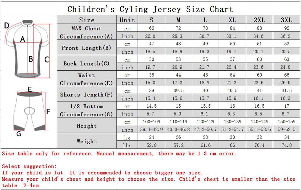 Niños Ciclismo Jersey Conjunto Ropa Niños Niñas Pantalones Cortos Pad Trajes