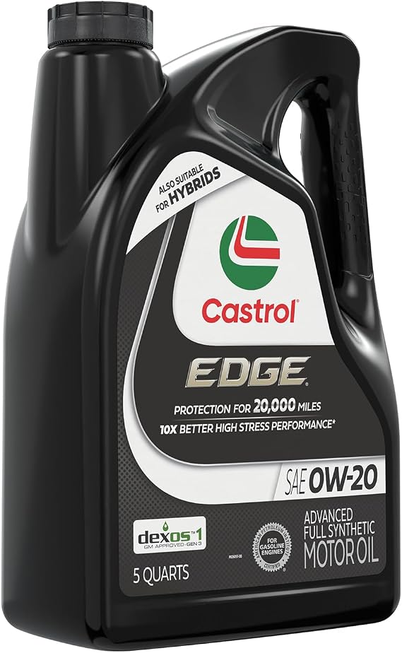 Castrol EDGE 0W-20 Advanced Full Synthetic Motor Oil, 5 Quarts