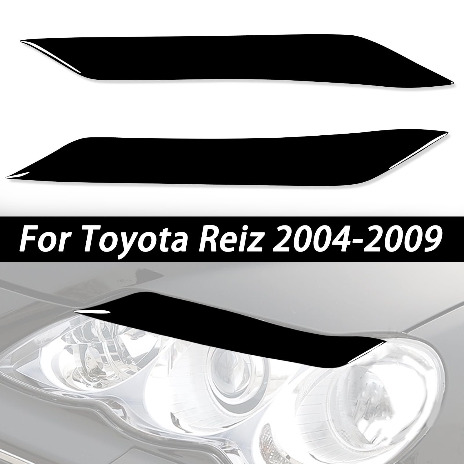 Adesivo di Copertura per la Cornice Superiore dei fari Anteriori, per Toyota Reiz 2004 2005 2006 2007 2008 2009 Tuning Fari Anteriori