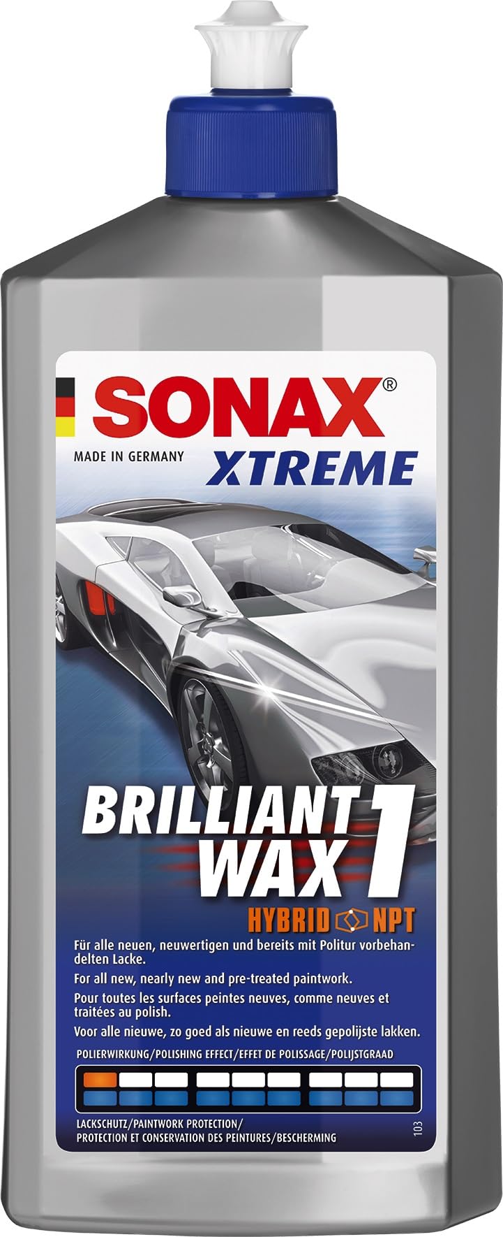 XTREME BRILLANTWAX 1 HYBRID NPT (500 ml) - For all new and pre-treated paintwork. | Item No. '02012000-810