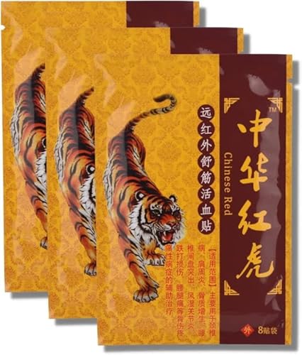 80Pcs Chinese Tiger Patches Analgesic Plaster Arthritis Relief Patch Chinese Herbal Ingredients Hot Patch for Shoulder Back Arthritis Pain