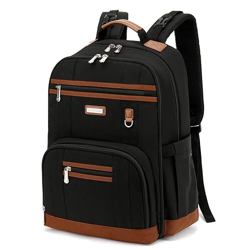 Miniatura 19 de Mochila para pañales, bolsas grandes de pañales para bebé con almohadilla cambiadora portátil para niños y niñas, bolsa de viaje multifunción para