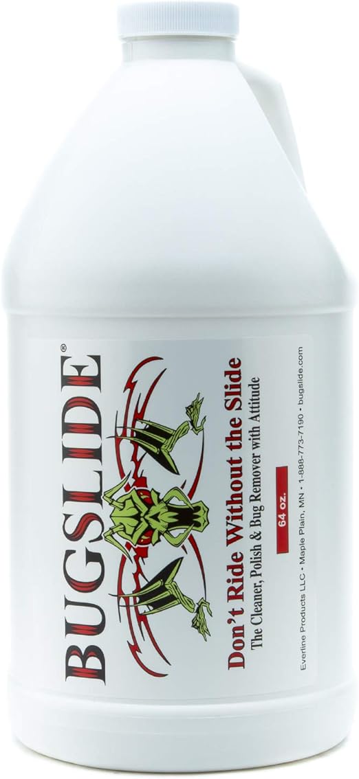 BugSlide 64 Oz Cleaner Refill for Spray Bottles & Travel Kits - All Surfaces Cleaning and Detailing Solution for Vehicle Interior and Exterior Use - Shines, Degreases, Polishes
