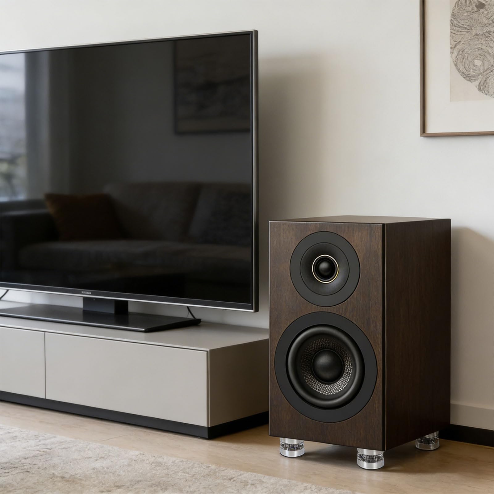 Piedini professionali per assorbire gli urti, base in gomma antiscivolo, 4 pezzi, design in alluminio, cuscinetti per smorzamento delle vibrazioni per lettori HiFi