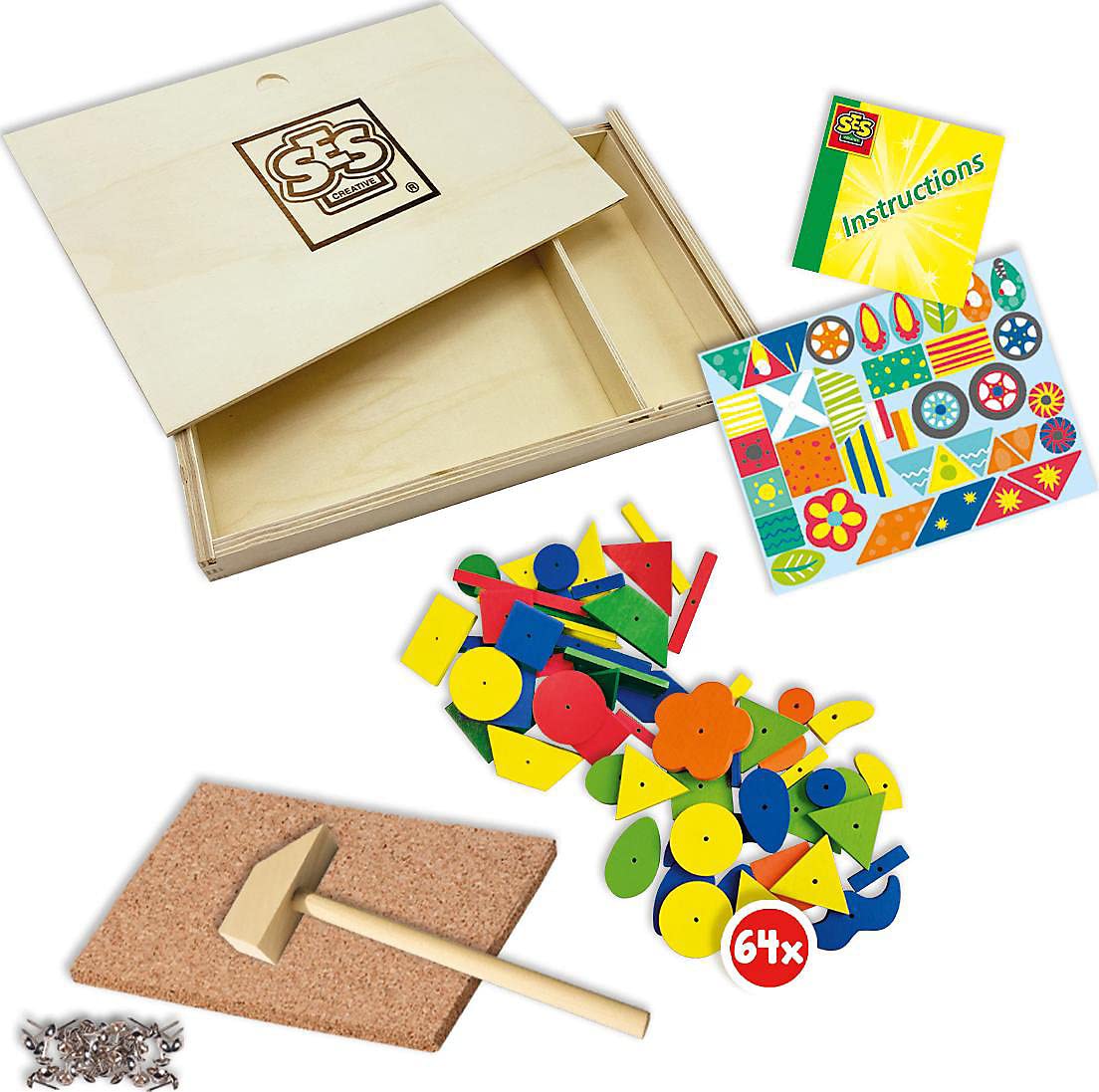 SES Creative 00925 - Martelletto con Animali Tick Deluxe, Colori Assortiti, M