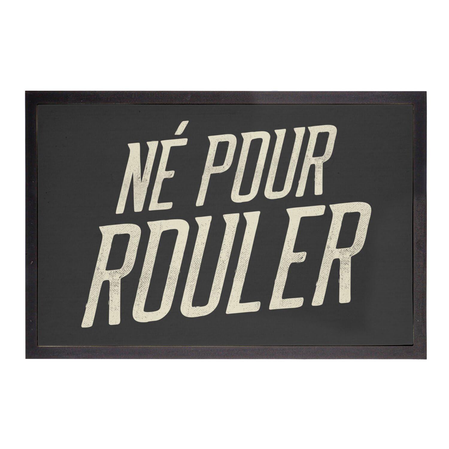Paillasson motocross noir 75x50cm idéal pour décorer l'entrée d'un garage ou d'un atelier de moto