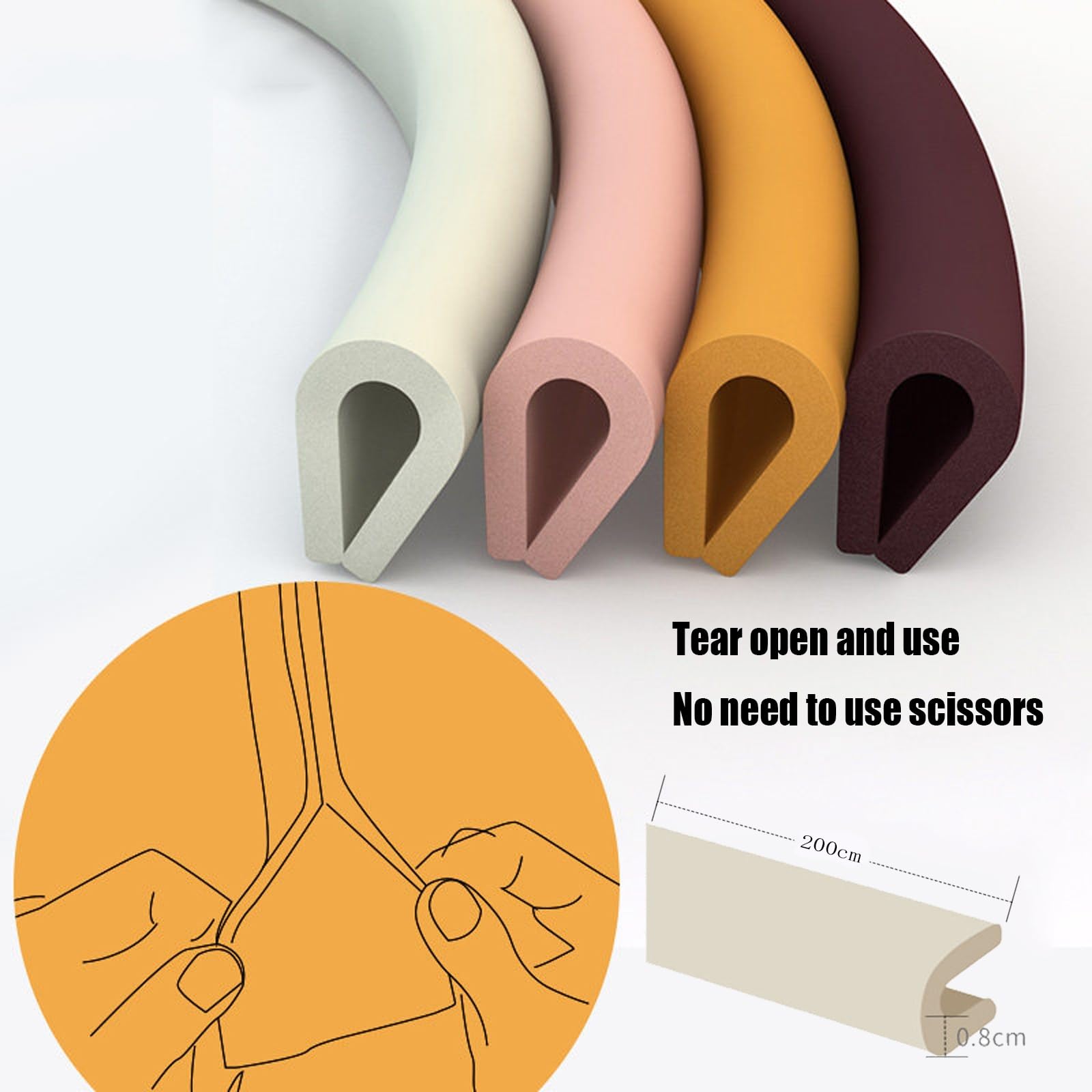 Cojín Protector de Espuma Suave - Parachoques de Prueba Blanco - Tira de amortiguadores de Borde de Proceso Profesional + Cojines de Esquina para la protección Infantil(Gray,6m/19.68ft)