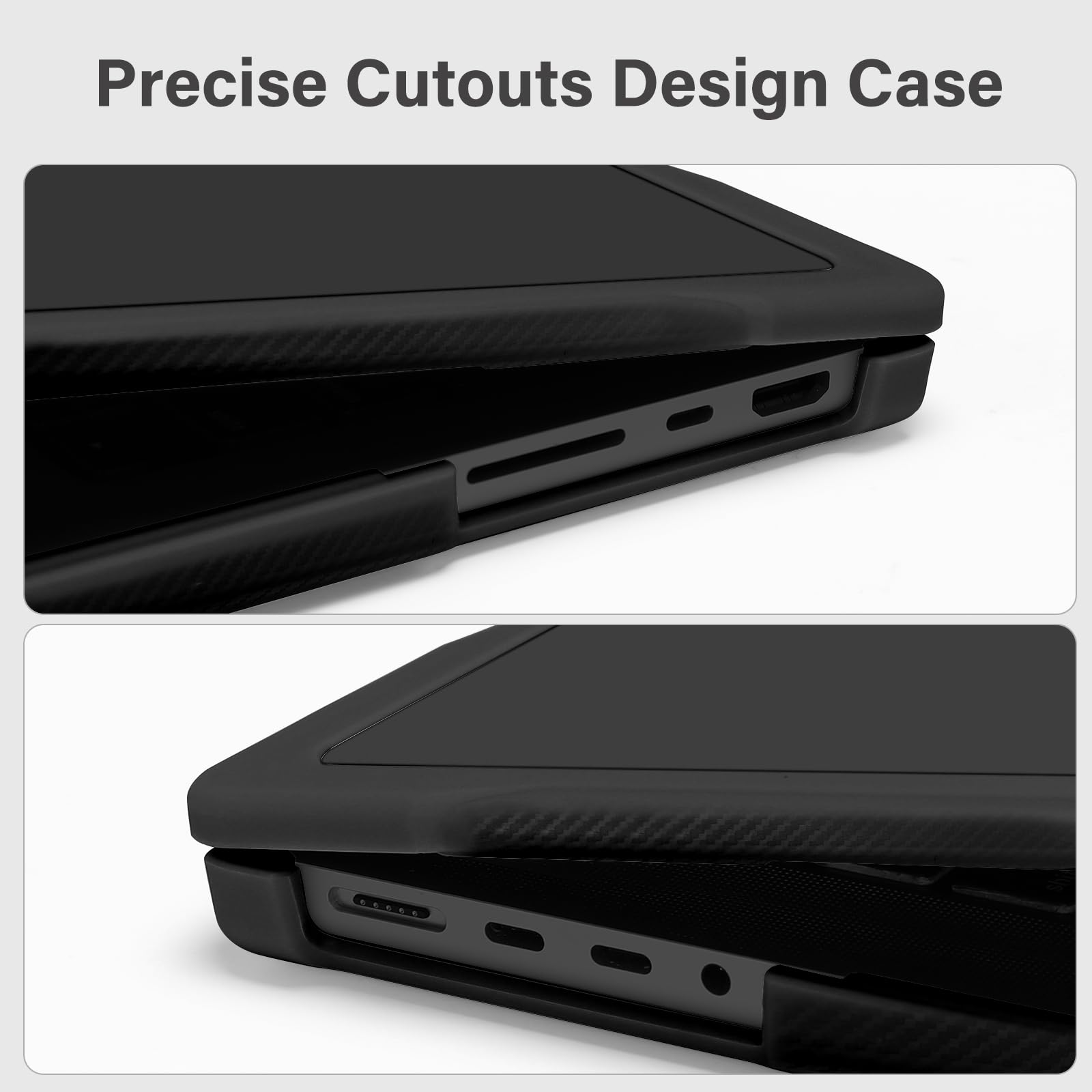 MOSISO Compatibile con MacBook Pro 14 Cover M5 2026 M4 M3 M2 M1 2025-2021 A3427 A3426 A3434 A3112 A3185 A3401 A2918 A2992 A2779, Custodia Paraurti TPU Morbido&Copritastiera&Pellicola, Nero