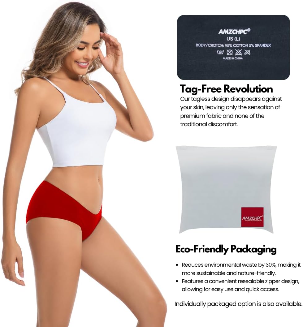 Women's Cotton Underwear Hipster Panties Style Underpant 4 Pack - Image 5