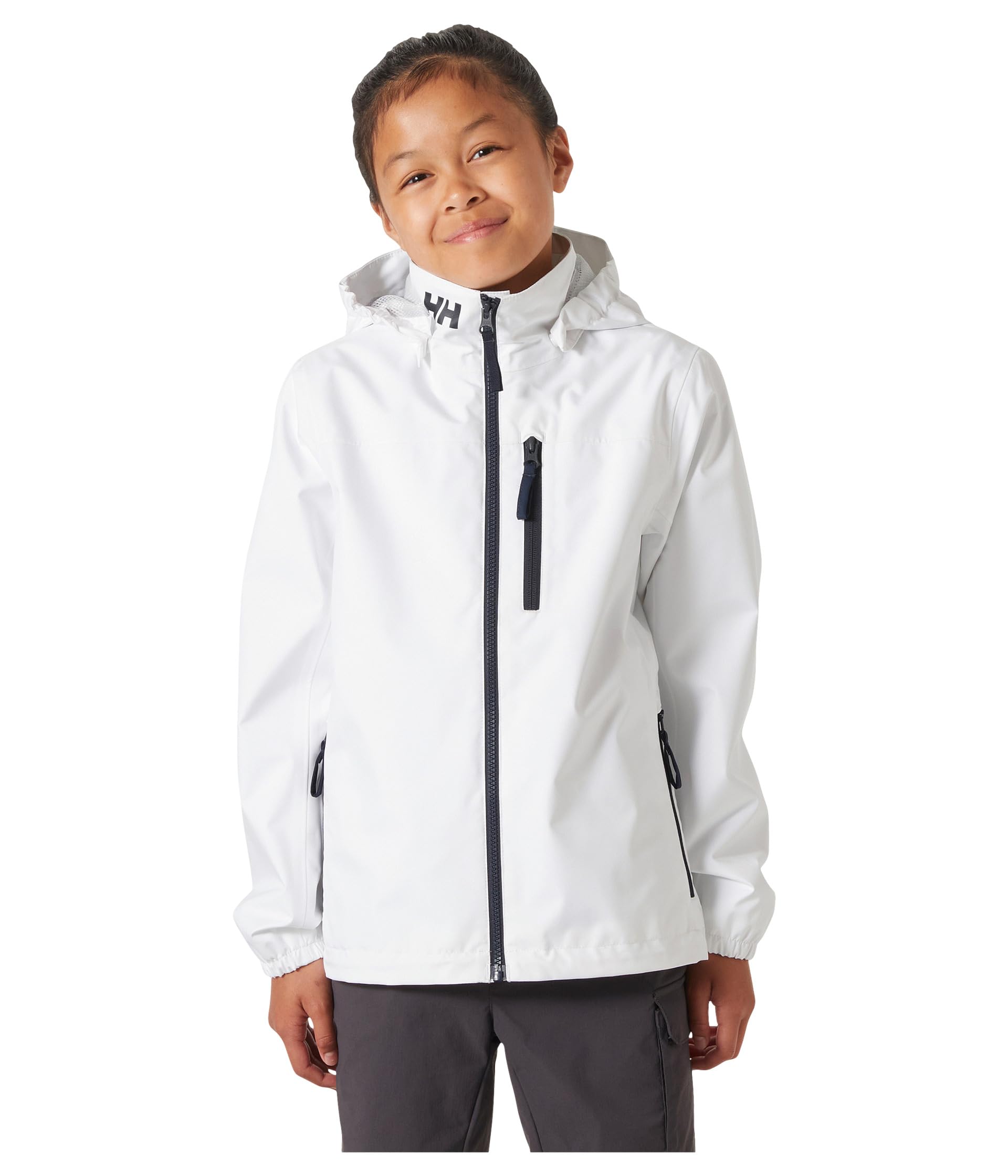 Helly Hansen Junior Unisex Jr Crew Hooded Jacket, White, 146