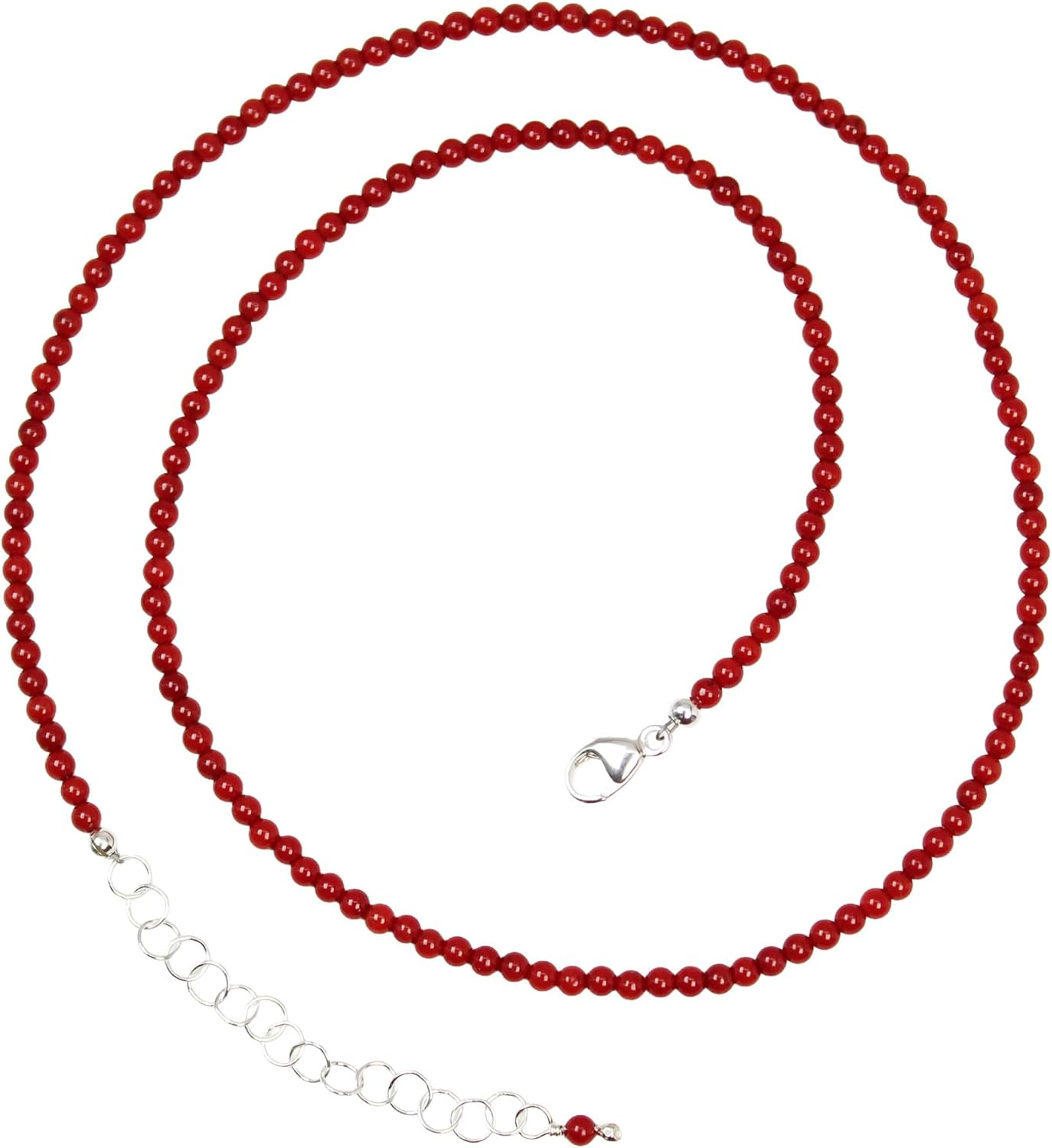 Handmade Tiny Red Coral Choker Necklace, 2mm Bright Red Gemstone Necklace, Beaded Choker