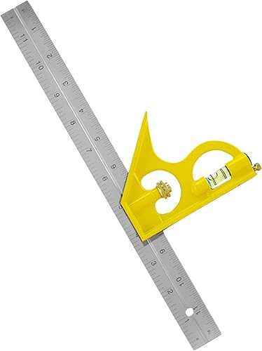 Great Neck 12 in. L x 11/16 in. H Stainless Steel Combination Square Level and S