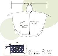 Vista 6 de SaphiRose Unisex Rain Poncho Raincoat Hooded for Adults Women with Pockets