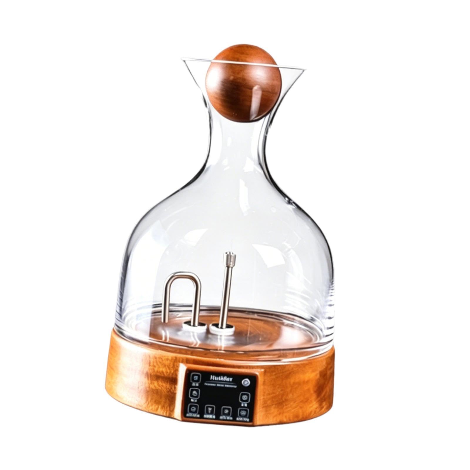 Decantador Eléctrico, Proceso de Decantación, Jarra con Cortina de 360°, Decantador Automático Rápido.