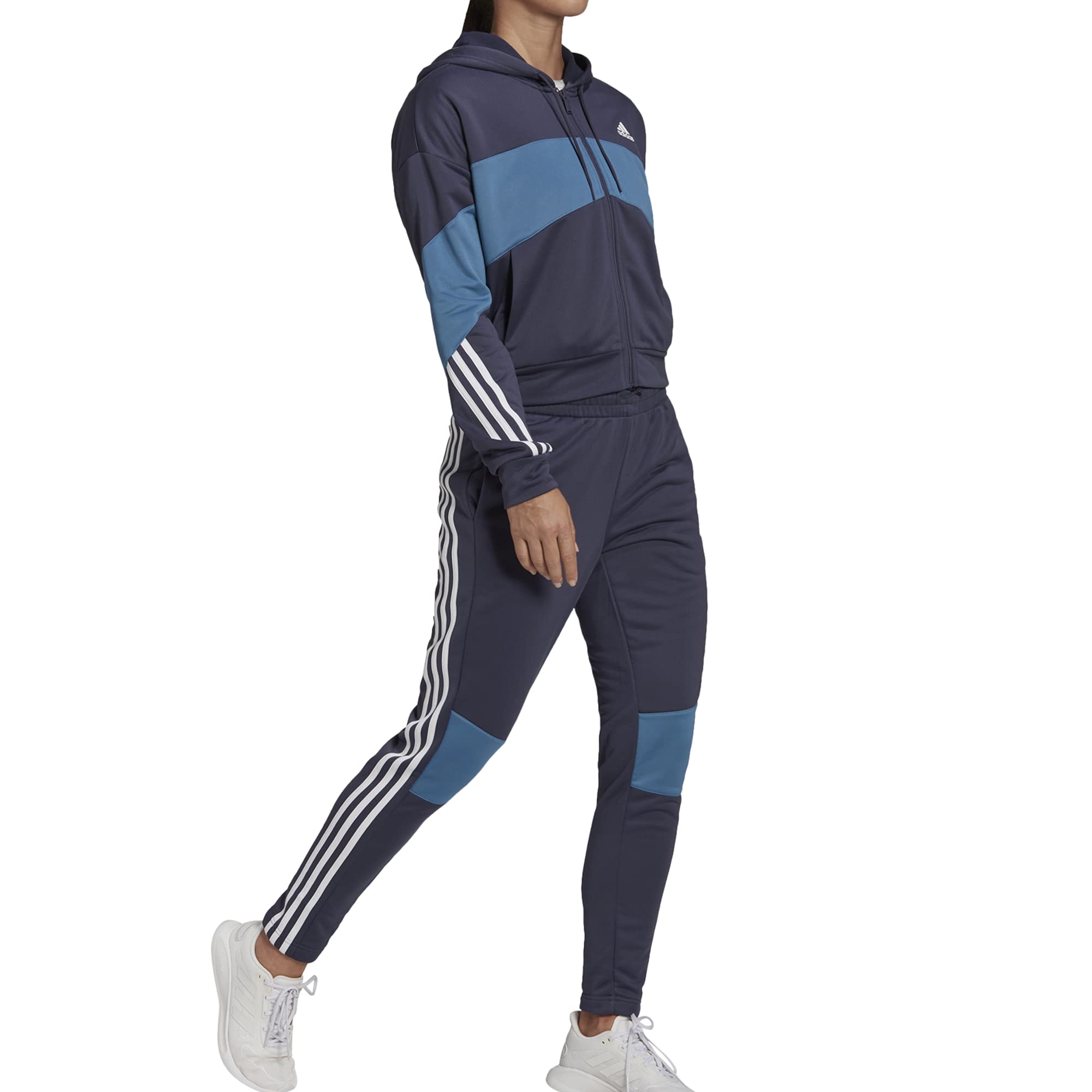 adidas Chándal de mujer Sportswear Bold Block azul Cod HD9033, azul marino / blanco, XL