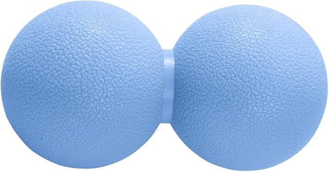 Double Lacrosse & Micro-Elastic Peanut Massage Ball - Myofascial Release Tool for Muscle, Back, Foot, and Physical Therapy, Mobility Roller for Acupressure and Relaxation Blue