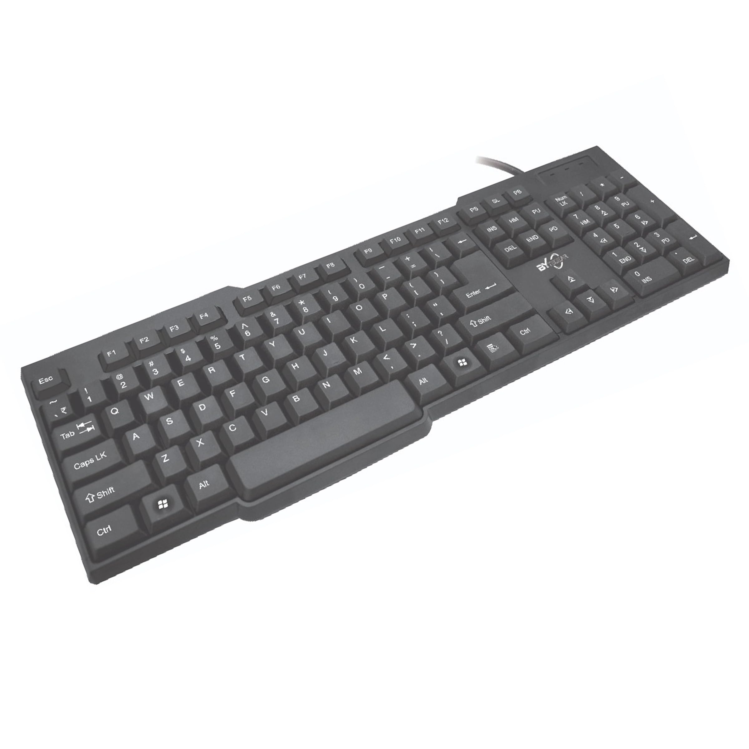 ByteGear Wired Keyboard - Standard, Durable USB Connection, Quiet Typing, Ergonomic Design, Full-Size Keyboard with Number Pad for PC & Laptop, Plug & Play, Spill Resistant, Windows Compatible (Black) (B0DHKRVVYV) Amazon Price History, Amazon Price Tracker