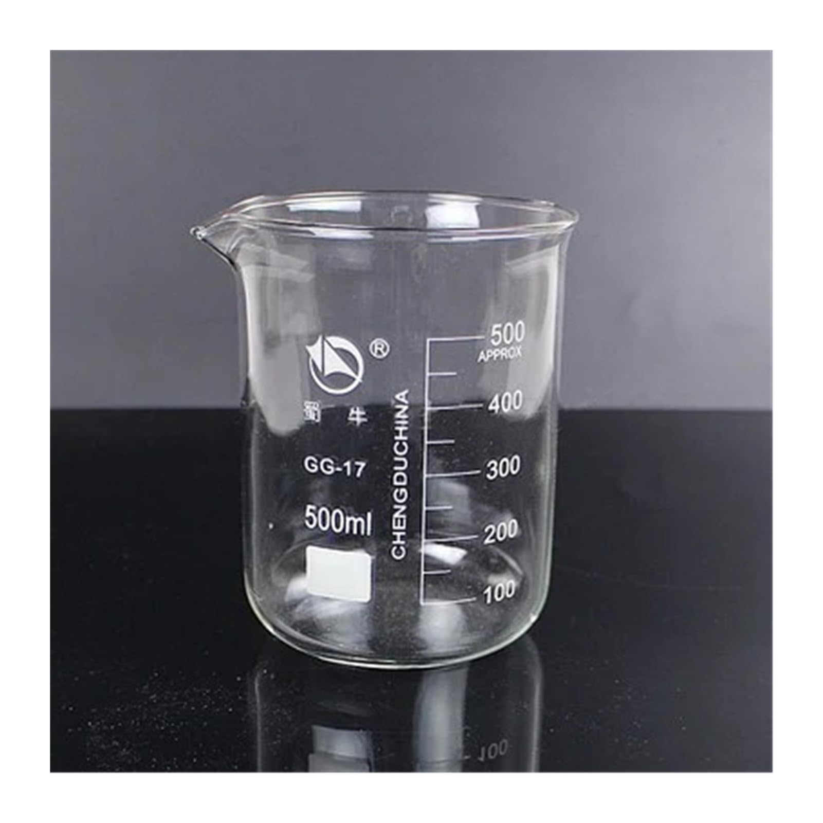 Becher in Vetro borosilicato da 5 ml a 3000 ml Becher Resistente alle Alte Temperature Attrezzatura da Laboratorio Vetreria Materiale Scolastico(500mL 8 Pieces)