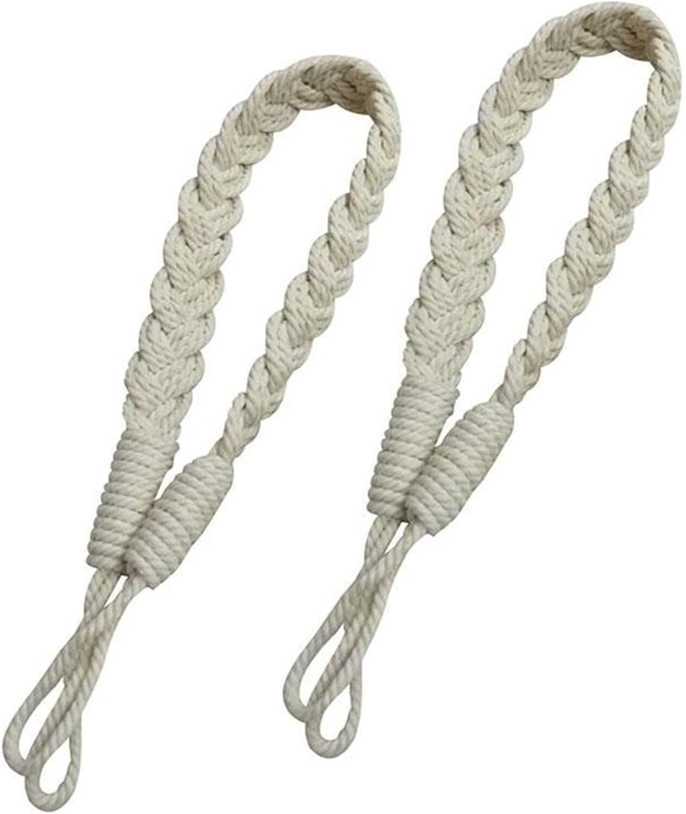 Cordones Ajustables para Cortinas, Cordones para c Paquete de 10 alzapaños for Cortinas de algodón Tejido con diseño Anudado de 25,59 Pulgadas