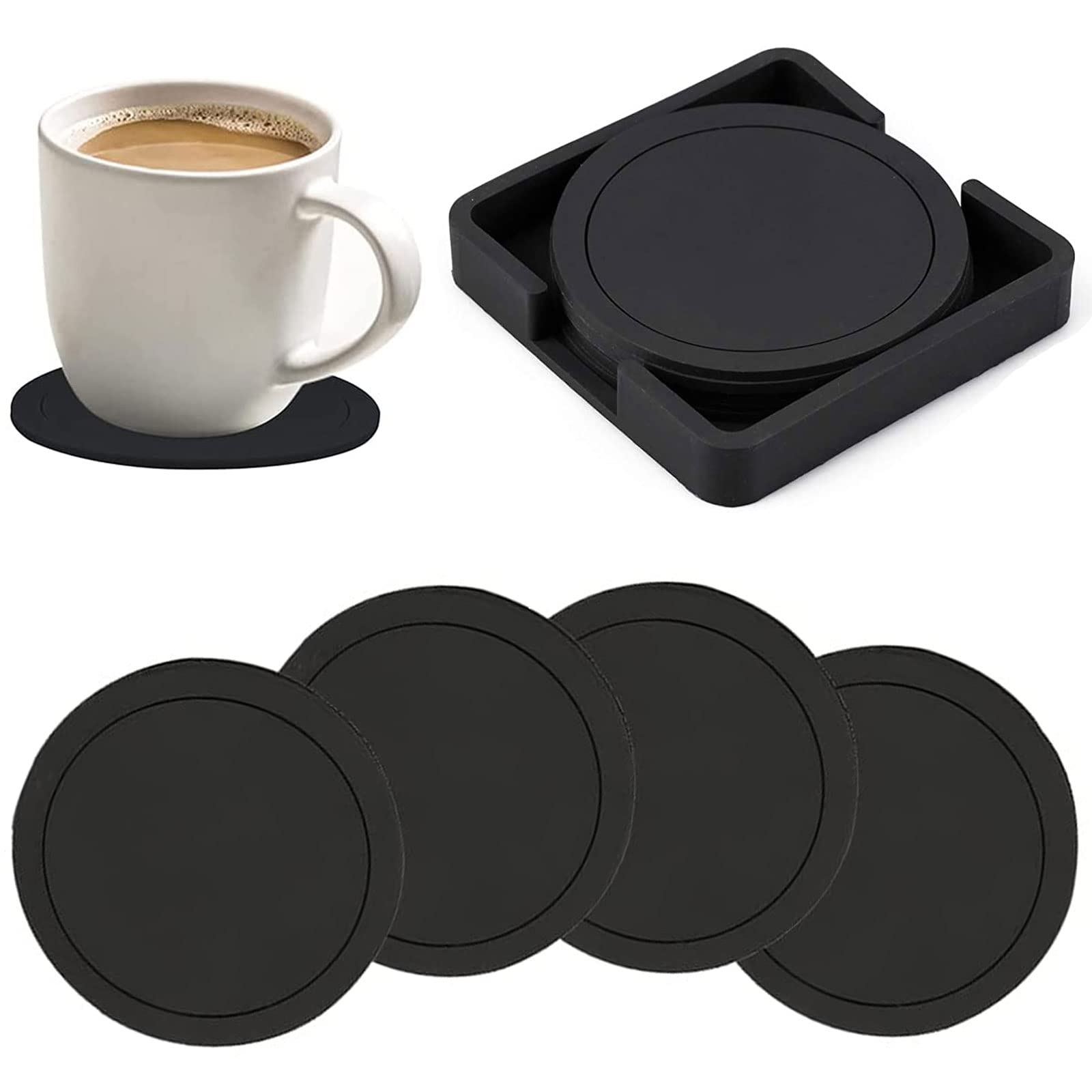 TRKETK Lot De 16 Dessous De Verre En Silicone - Antidérapants Et Isothermes - Multicolore