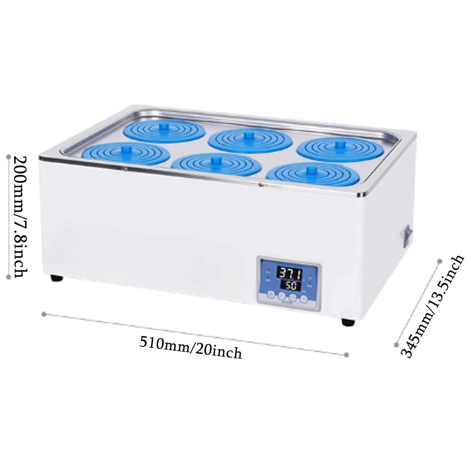 Baño María Digital De Laboratorio, Calentador Eléctrico De 300W - 1500W, 99.9 ℃, Precisión De 0,01 ℃, Calentador De Agua Digital para Evitar Derrames, Baño De Agua De Acero Inoxidable