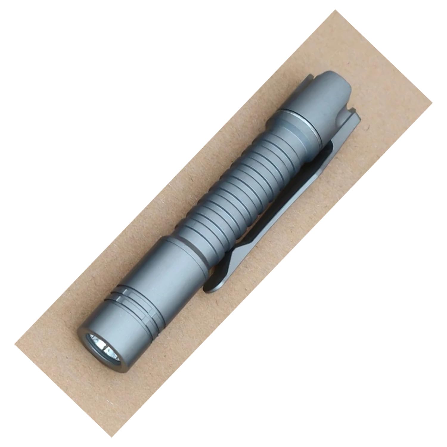 ReyLight MK3 Pineapple mini Ti Flashlight - 4 Brightness Modes+Flash,4000K LED, with Clip,Slim Portable Pocket Compact Torch,USB-C Rechargeable Flashlight IP68 Waterproof (The Titanium Body)