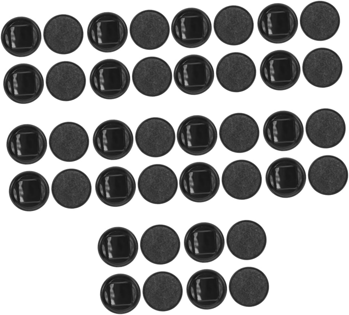 TEHAUX 40pcs Furniture Caster Cups Floor Protectors for Carpet Hardwood Easy Installation Fits Furniture Feet Scratch Damage Prevention