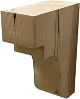 Vista 1 de Modern Timber Craft Ménsulas decorativas arqueadas de madera de granero recuperada de 3 x 8 x 6 pulgadas Juego de 2 ménsulas rústicas para chimenea