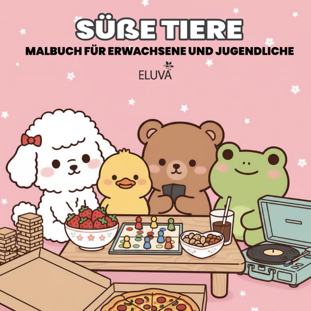 Cozy Animals – süße Tiere Malbuch für Erwachsene und Jugendliche: 60 kawaii Motive mit Tieren zum Abschalten, Entspannen und Gestalten