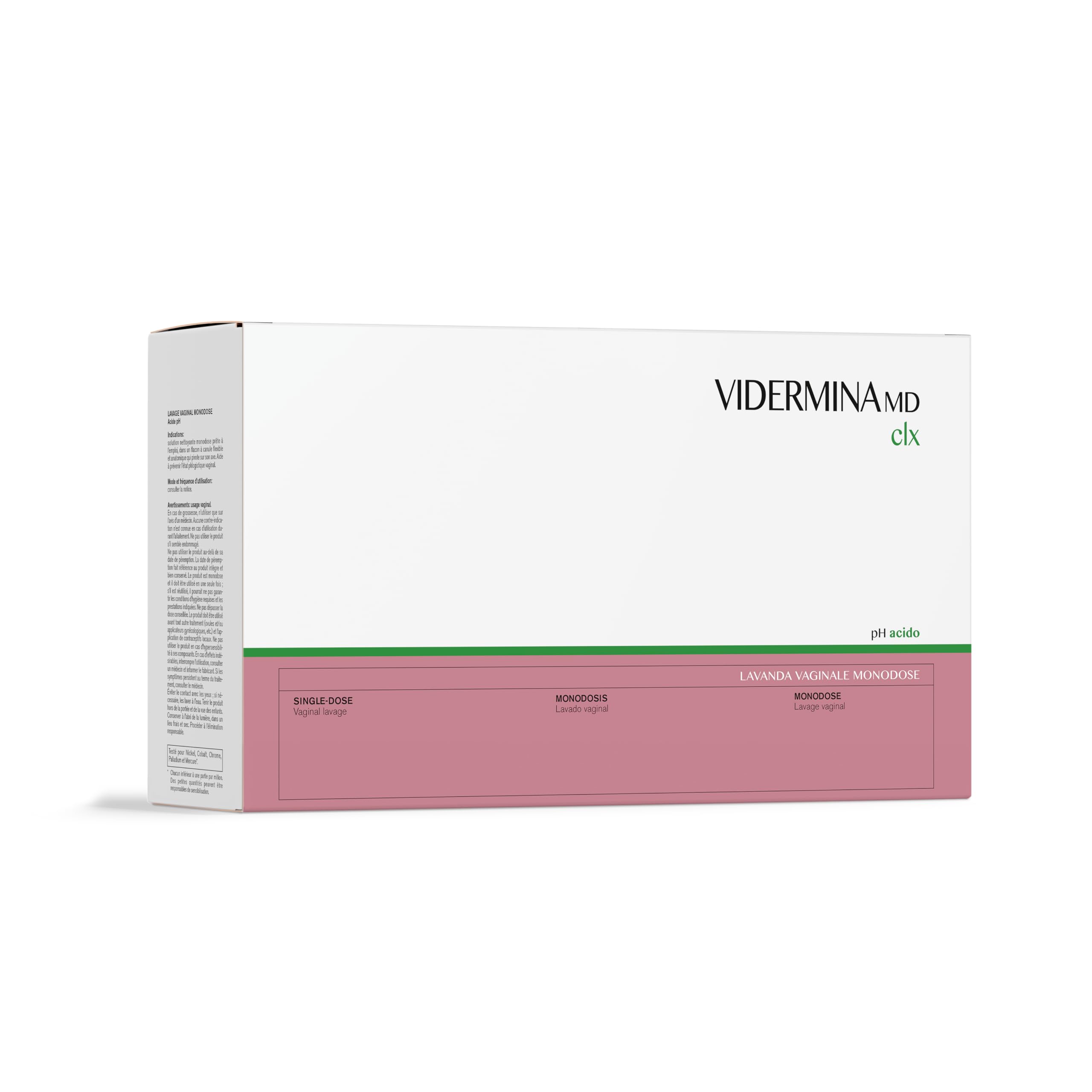 Vidermina MD clx pH acido Lavanda Vaginale Monodose – 700 ml – Detergente Monodose Vaginale Delicato Protettivo e Riequilibrante con Cannula Flessibile Rotante