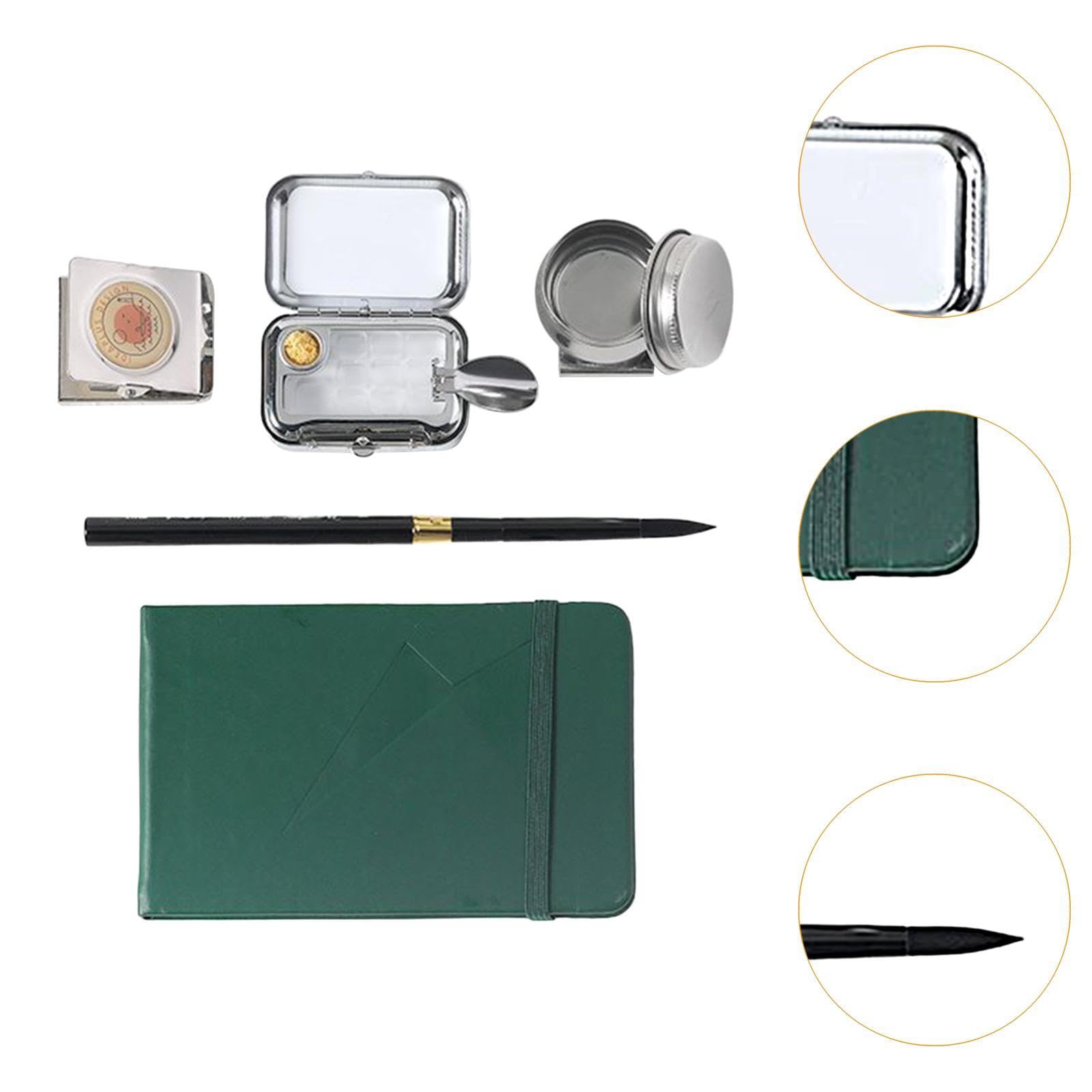 Palette Aquarelle Peinture Coffret Métal Palette Vide Livre Aquarelle Accessoire Transportable pour de Peinture Carnet