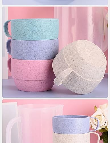 Miniatura 5 de Taza de café sellada con paja de trigo, taza de plástico portátil creativa, taza de café de alto valor que acompaña a la comida 13.5 fl oz15 oz